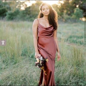 Revelry cinnamon rose maxi dress